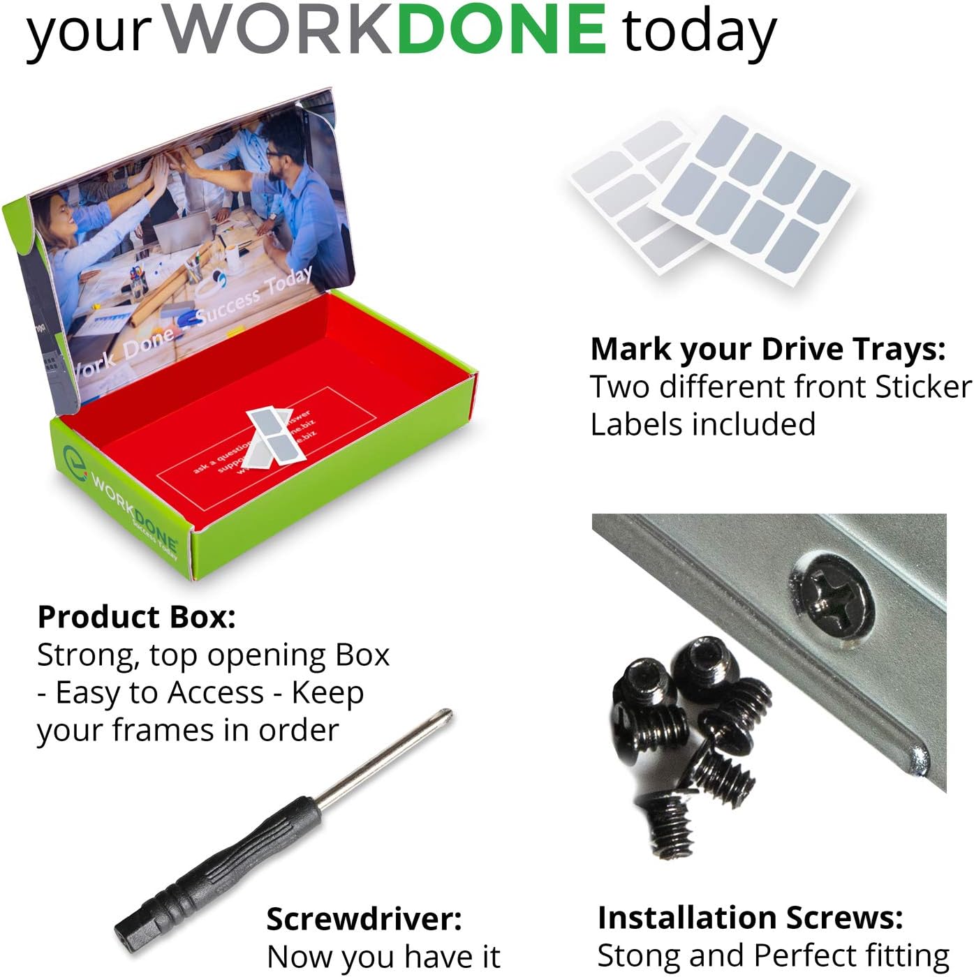 Workdone Caddy Hard Disk 3,5 Pollici (4 Pezzi) - immagine 6