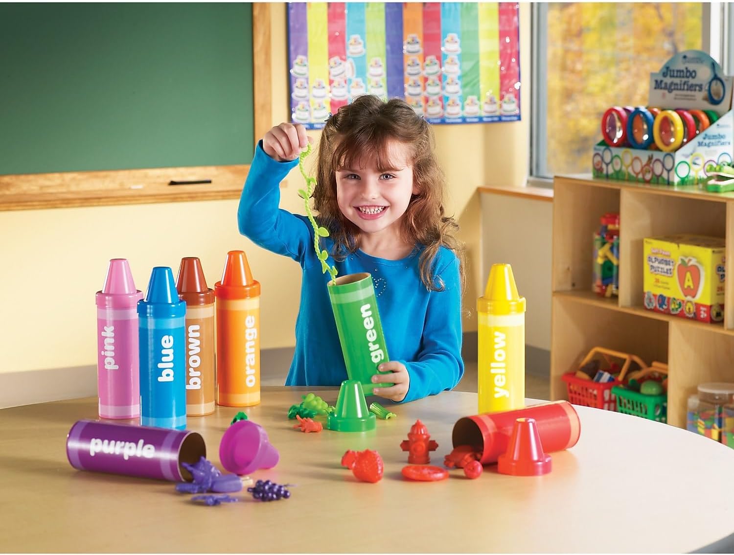 Learning Resources Set di classificazione con pastelli arcobaleno - immagine 2