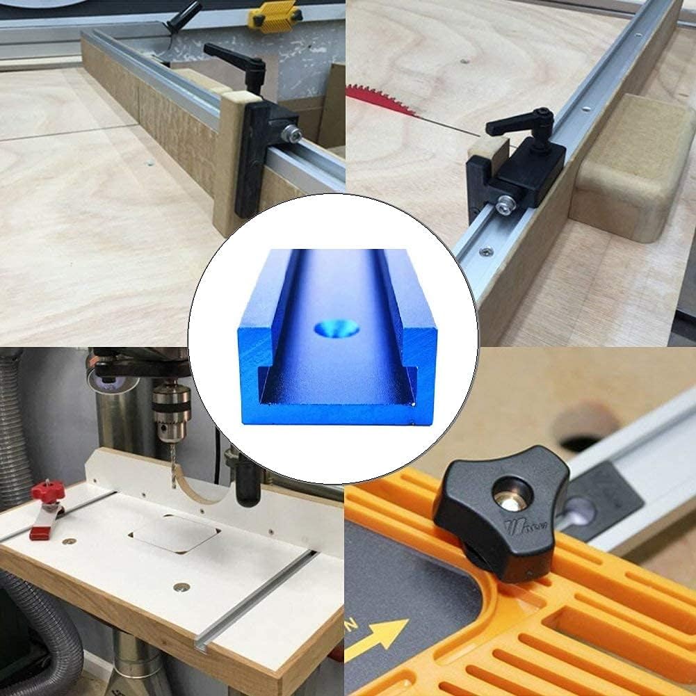 Fafeicy 2 Binari Obliqui a T 1000mm in Alluminio Blu - immagine 3