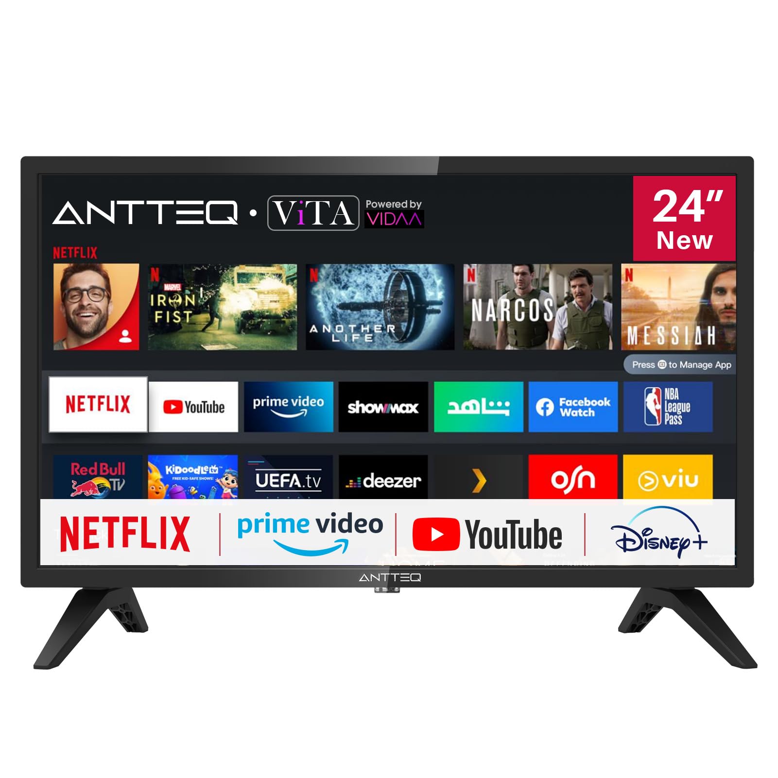 Antteq AV24H3 Smart TV 24 pollici