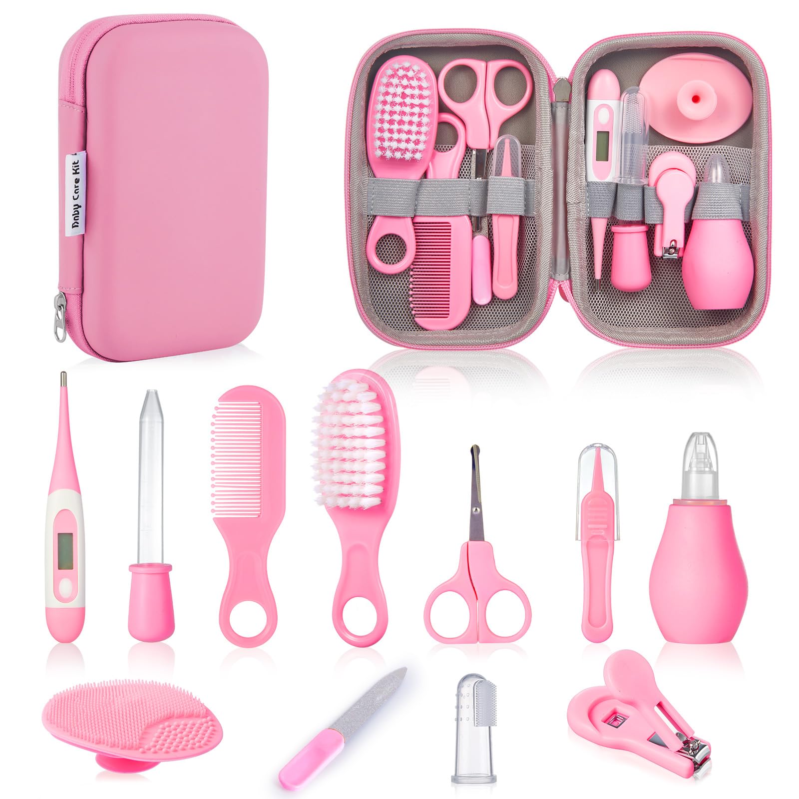 Lictin Set per la Cura del Bambino - 12 Pezzi, Rosa