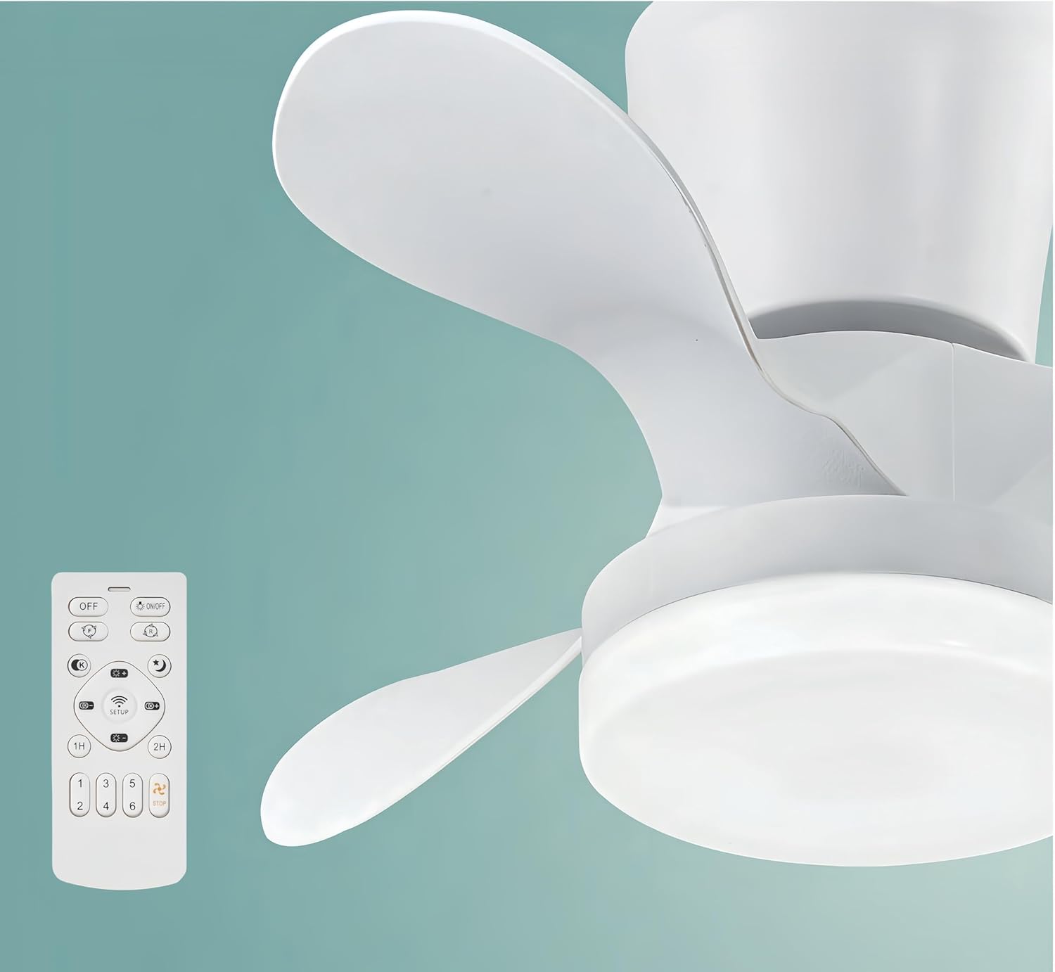 Leduni Ventilatore da Soffitto Silenzioso con Luce LED 56cm - immagine 2