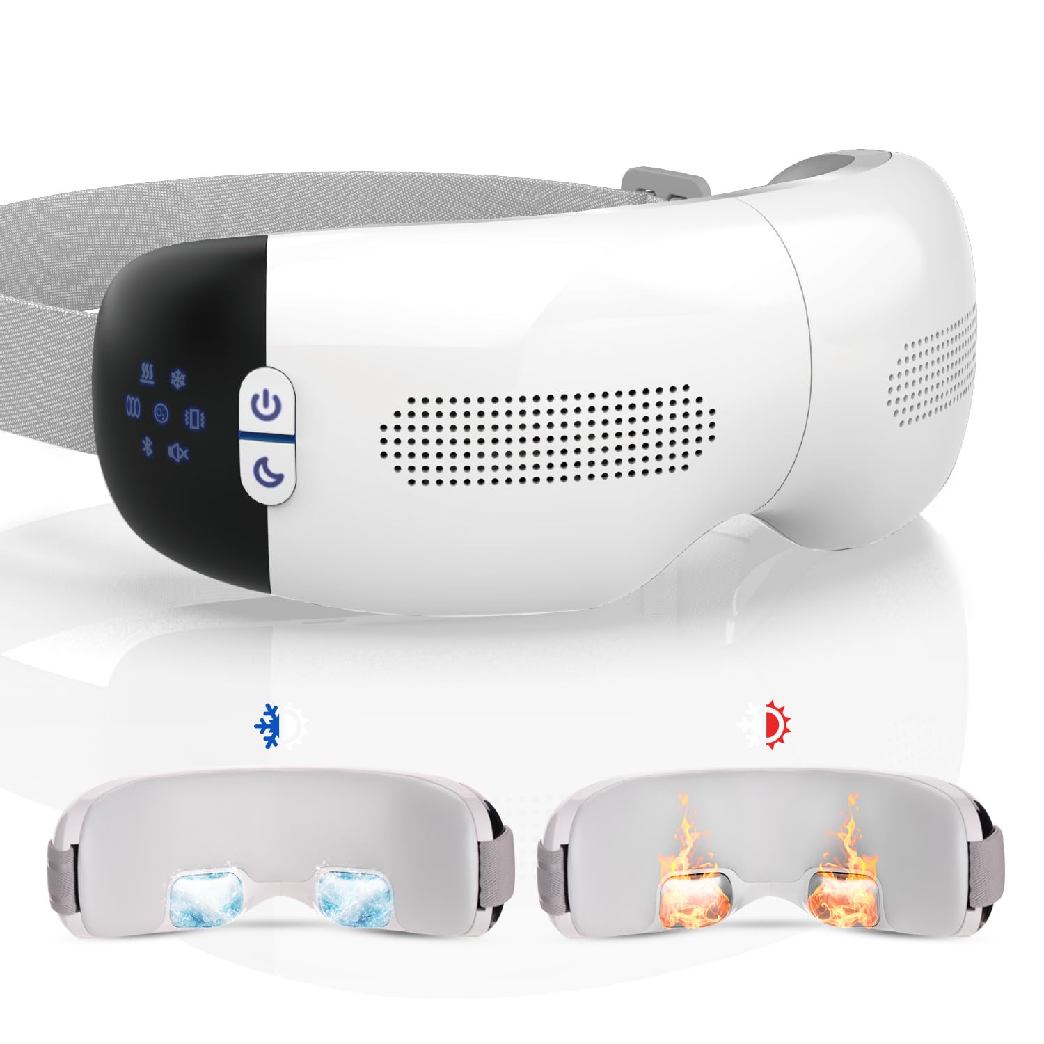 HubiCare Massaggiatore Occhi con Raffreddamento Automatico, Bianco