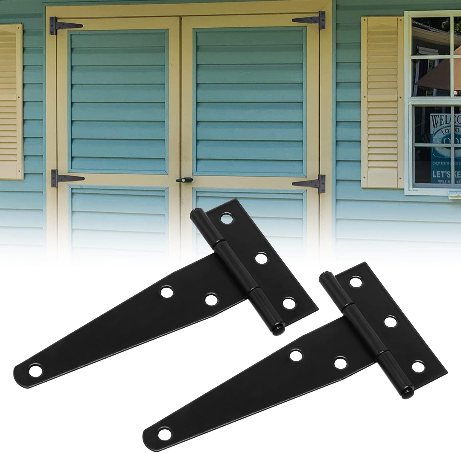 4 Cerniere a T Resistenti 100mm con Viti - immagine 5