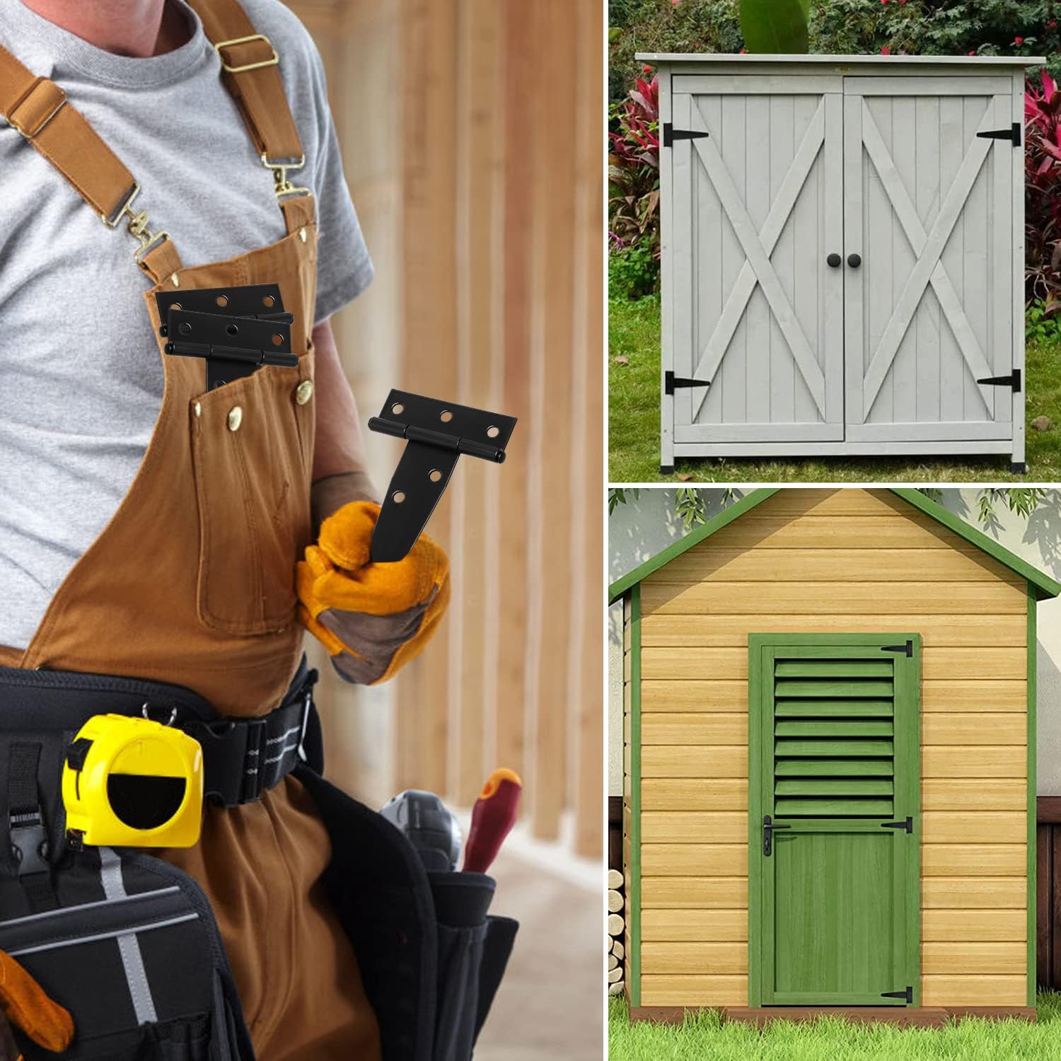 4 Cerniere a T Resistenti 100mm con Viti - immagine 6