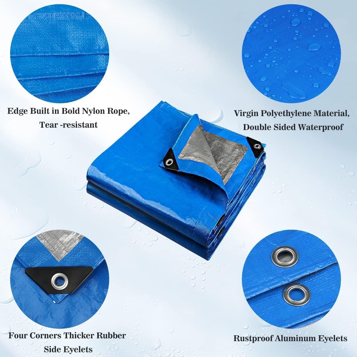 Telo Impermeabile Esterno Copritutto 5x8m 250gsm - immagine 6