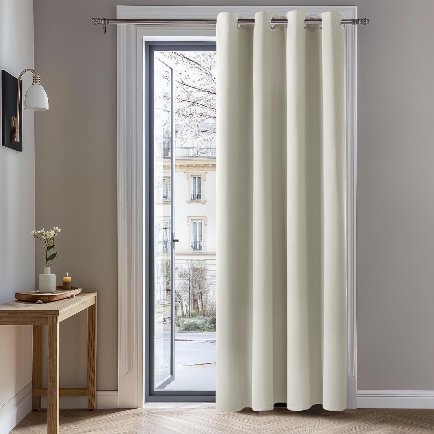Deconovo Tende Oscuranti Termiche 140x245 cm, Beige Chiaro