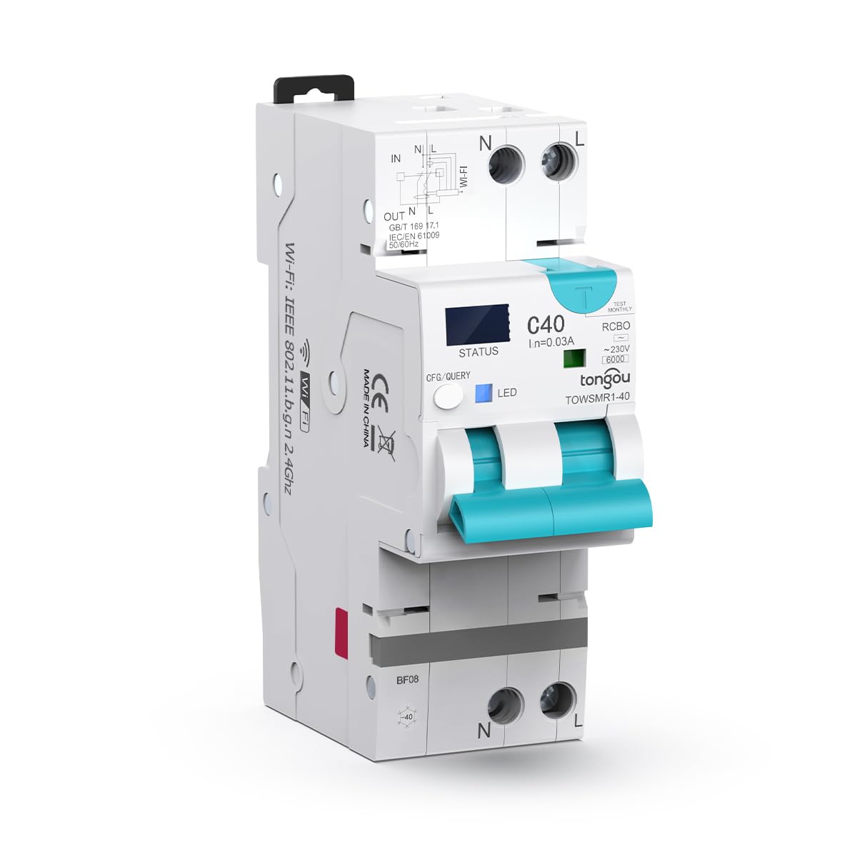 Tuya Smart RCBO - Interruttore Differenziale Wi-Fi - immagine 1