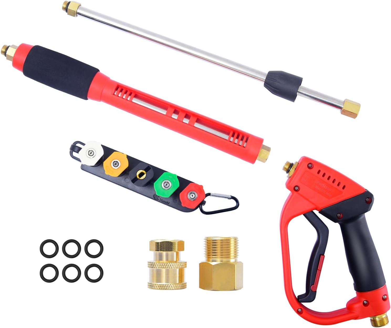 Henyeer Lancia Ad Alta Pressione con Pistola e 5 Ugelli