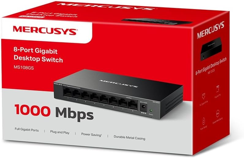 TP-Link Mercusys MS108GS Switch Ethernet 8 Porte Gigabit - immagine 4