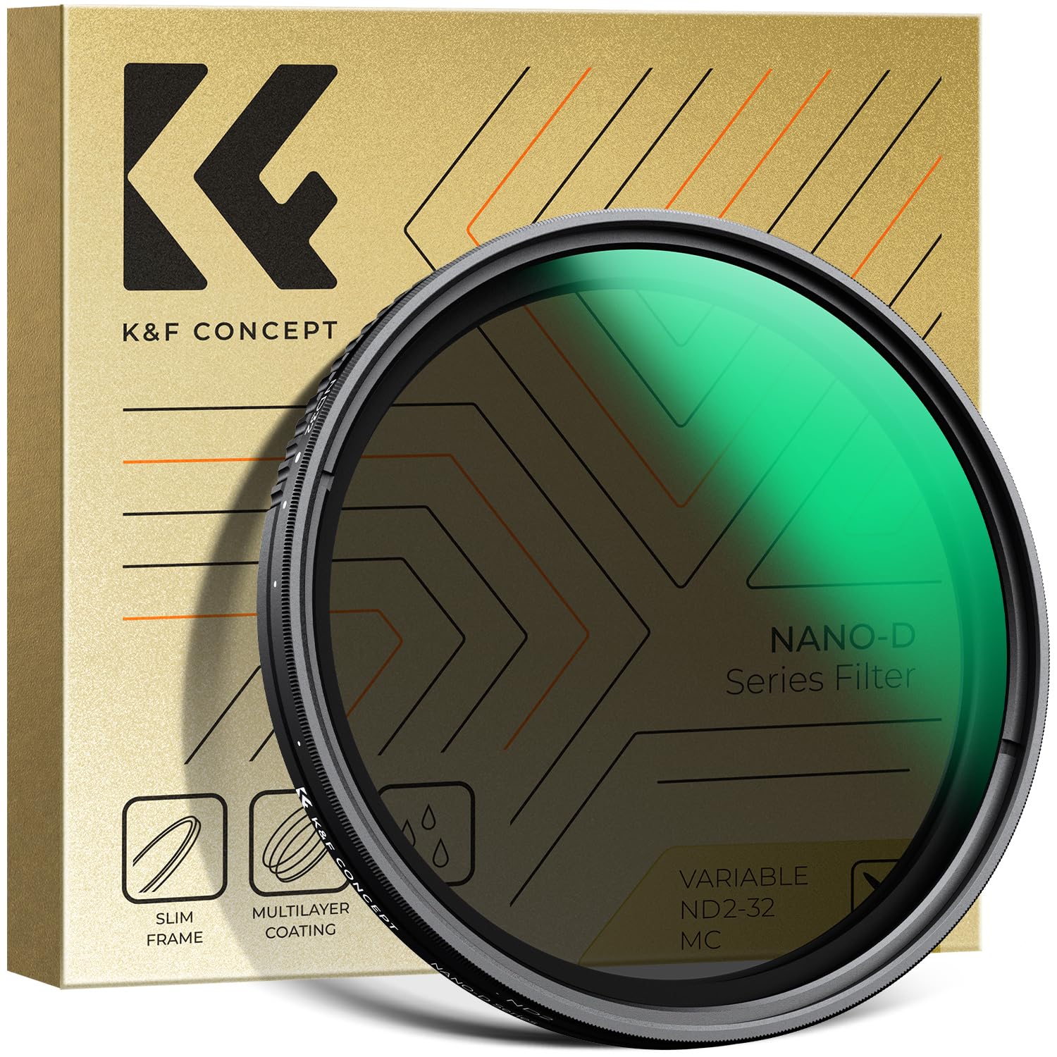 K&f Concept Nano-D 82mm Filtro ND2-32 (1-5 stops)