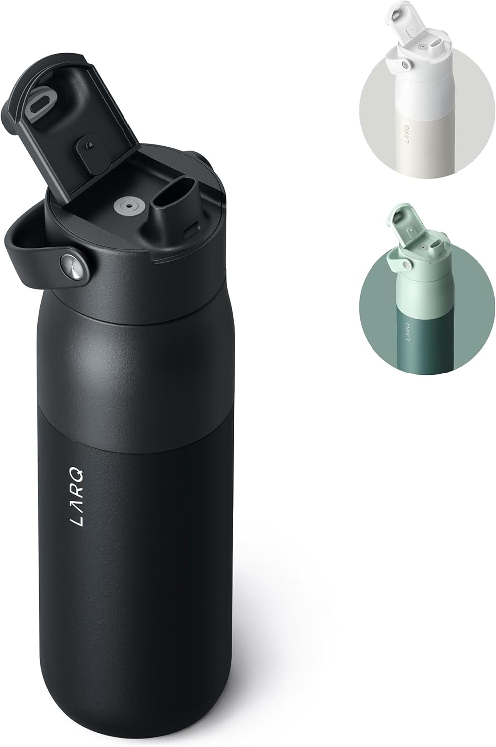 Larq Borraccia Swig Top 680 ml in Acciaio Inox, Obsidian Black