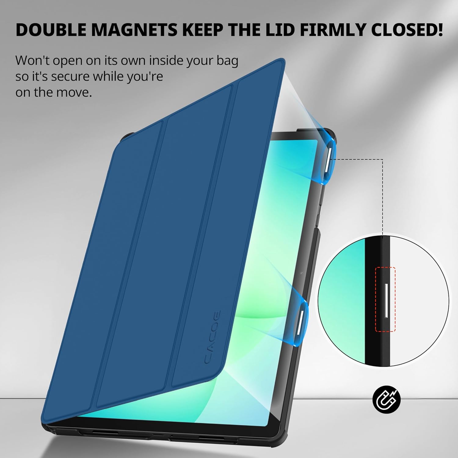 Cacoe Custodia per Samsung Galaxy Tab A11+ 11 Pollici 2025, Blu Mare - immagine 5