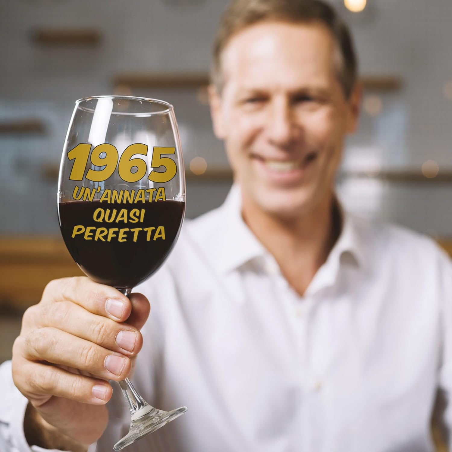 Bombo Bicchiere in Vetro Calice Storto 440ml - immagine 2