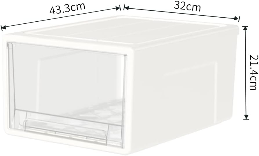 Cetomo Cassettiera 30L x 3 Unità, Bianco e Trasparente - immagine 2