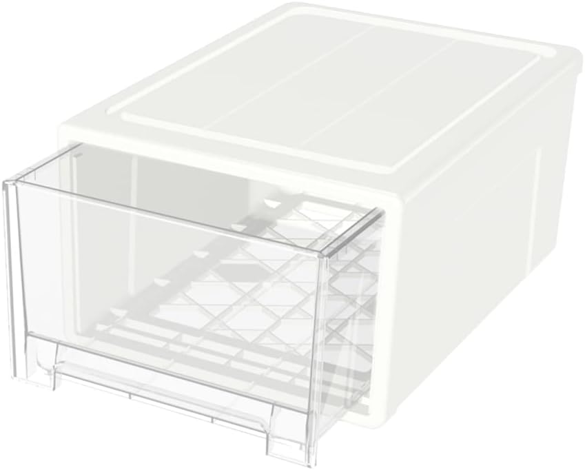 Cetomo Cassettiera 30L x 3 Unità, Bianco e Trasparente - immagine 4