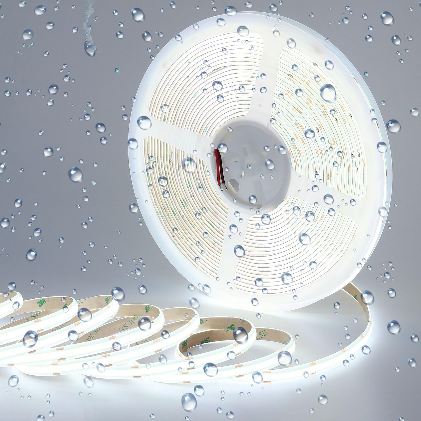 Goming Striscia LED COB 24V 15M Bianco Freddo 6000K