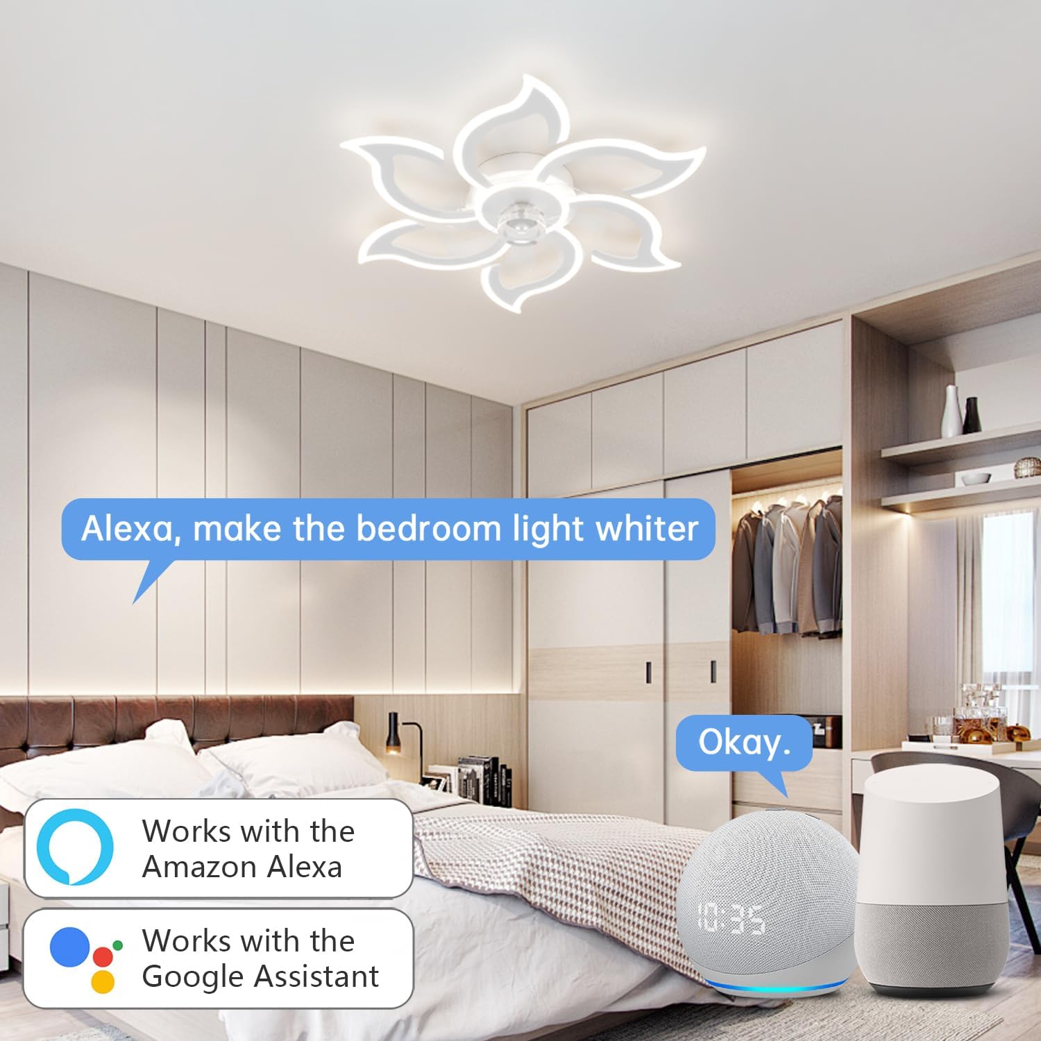 Yoledy Lampada Ventilatore da Soffitto Intelligente - immagine 2