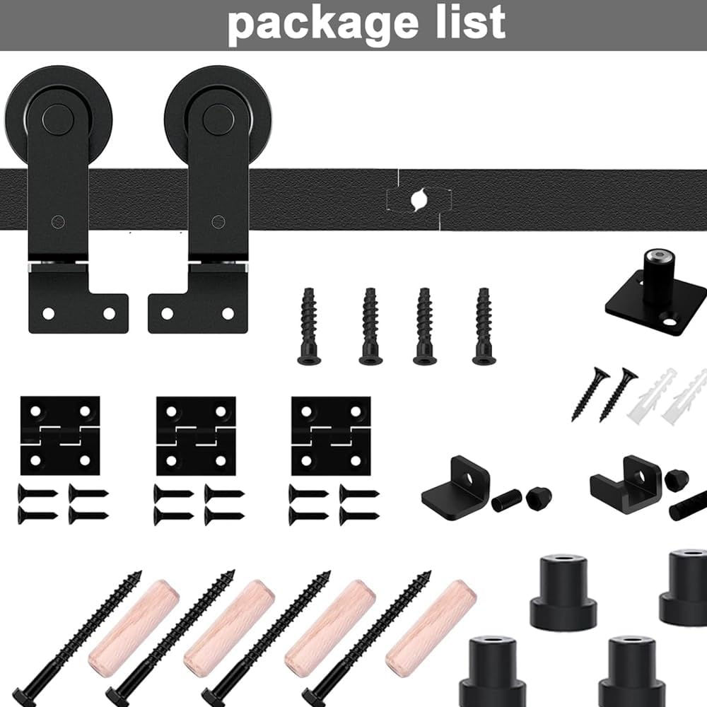 Wolfbird Binario per Porta Scorrevole Bi-Folding 0.9M, Nero - immagine 6