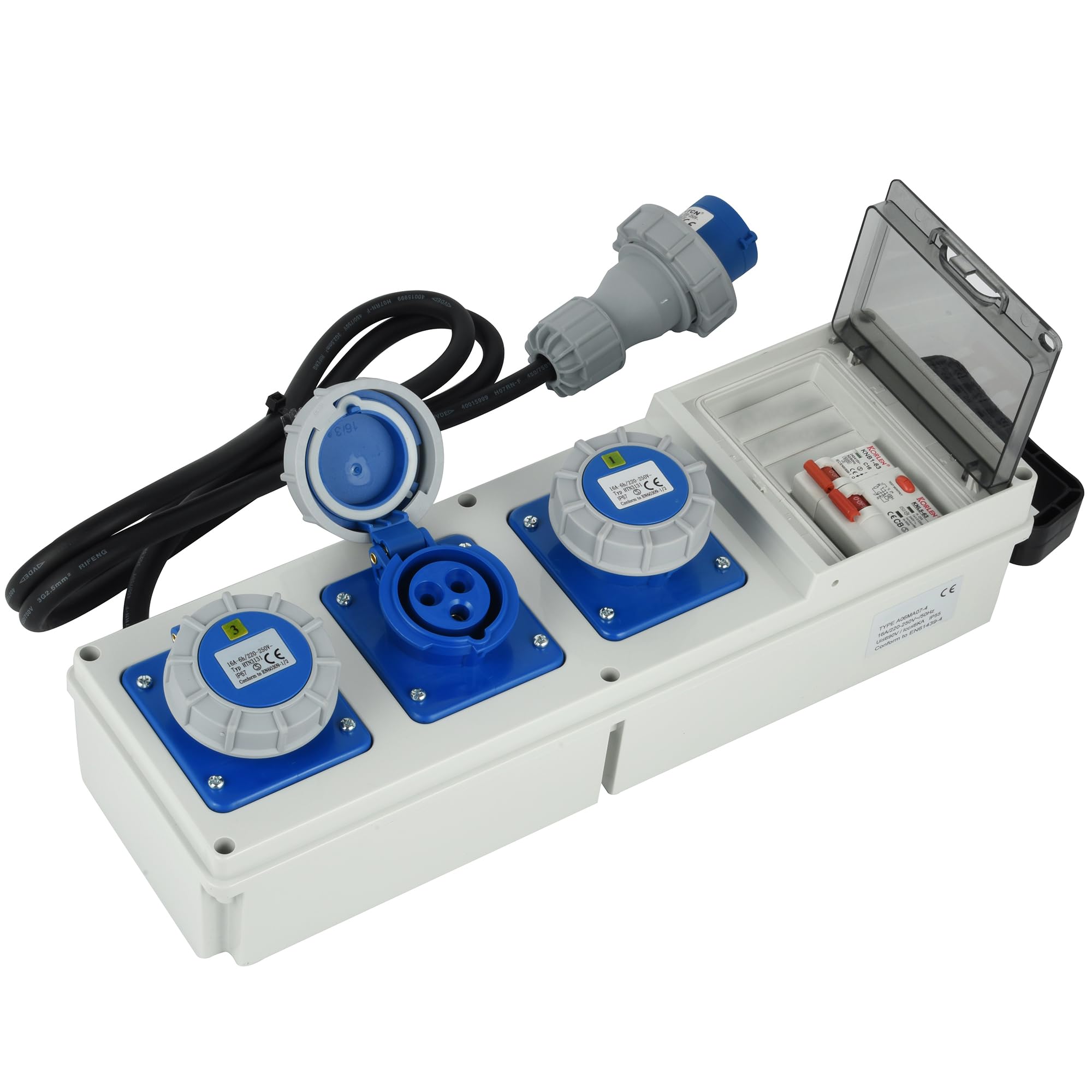 Electraline 60426 Quadro Elettrico 3 Prese CEE IP67