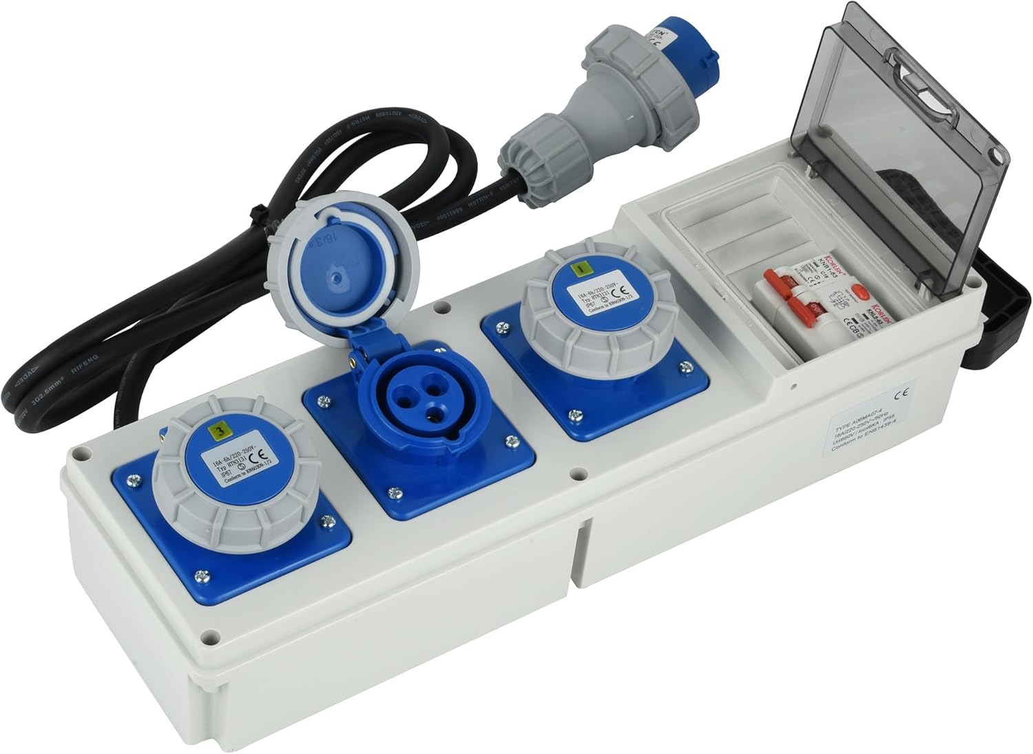 Electraline 60426 Quadro Elettrico 3 Prese CEE IP67 - immagine 1