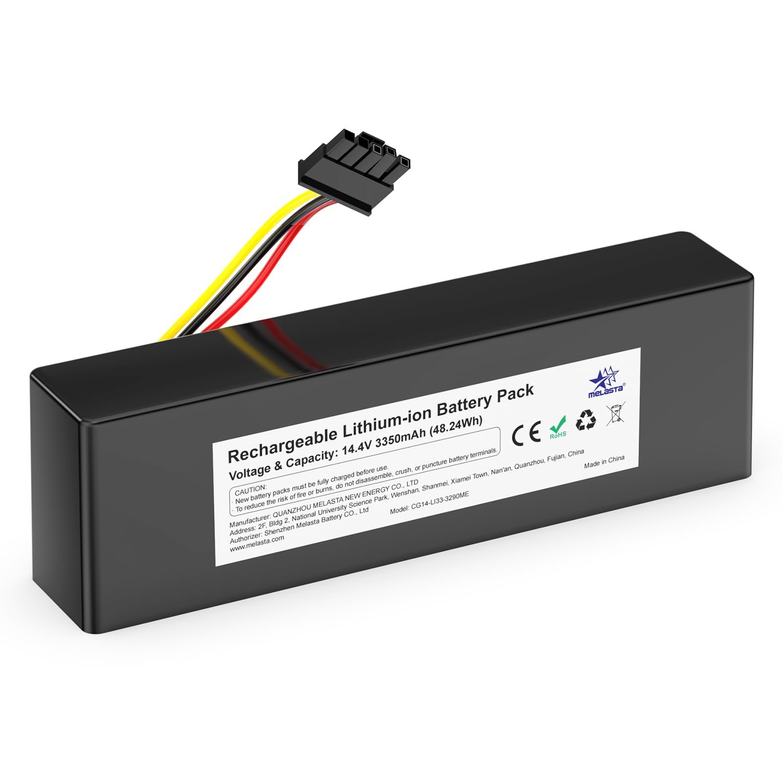 Melasta Batteria 14,4V 3350mAh per Robot Xiaomi Mop