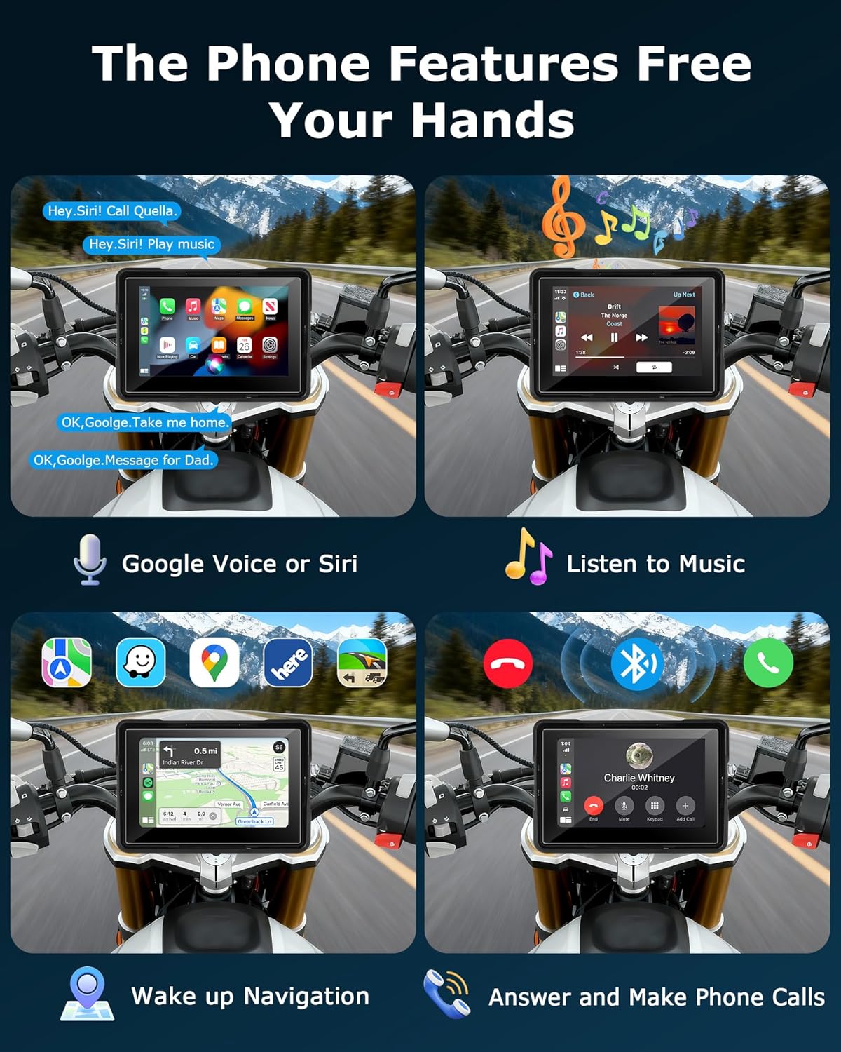 Jansite Carplay Moto Android Auto 5 Pollici - immagine 5