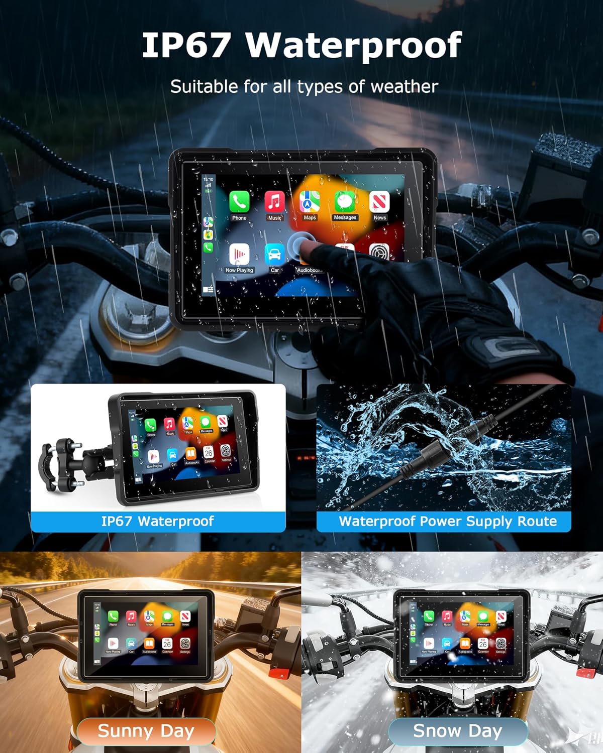 Jansite Carplay Moto Android Auto 5 Pollici - immagine 6