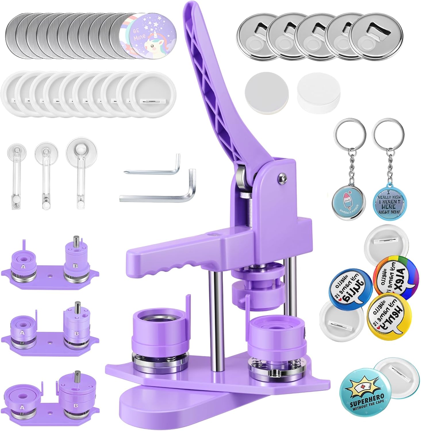 Zimiking Button Maker Badge Machine 25/32/58mm - immagine 1