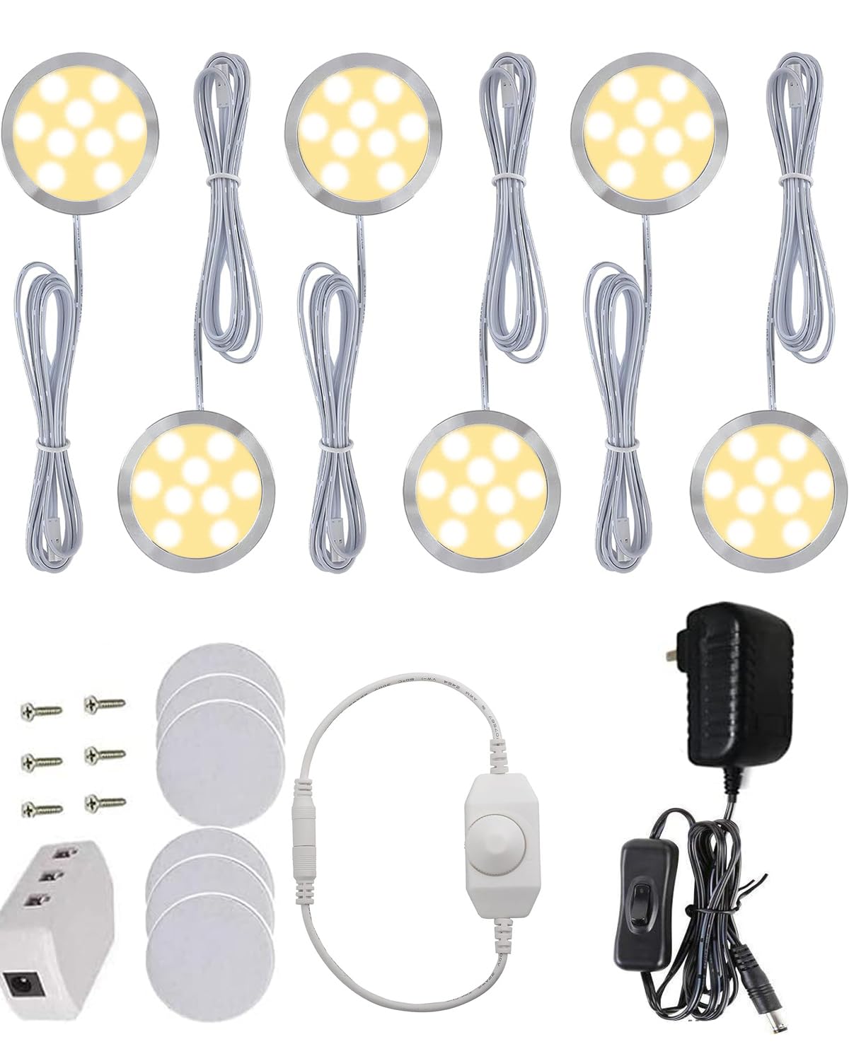 Set di 6 Luci LED Sottopensile Cucina 12W