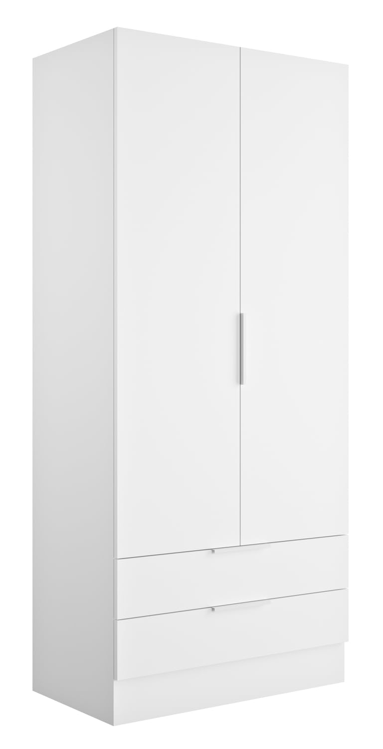 Composad Armadio ESPRESSO 2 Ante e 2 Cassetti, Bianco