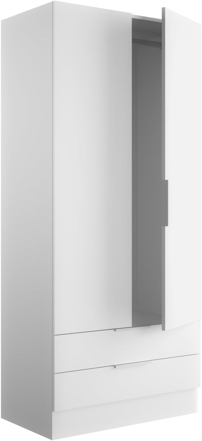 Composad Armadio ESPRESSO 2 Ante e 2 Cassetti, Bianco - immagine 3