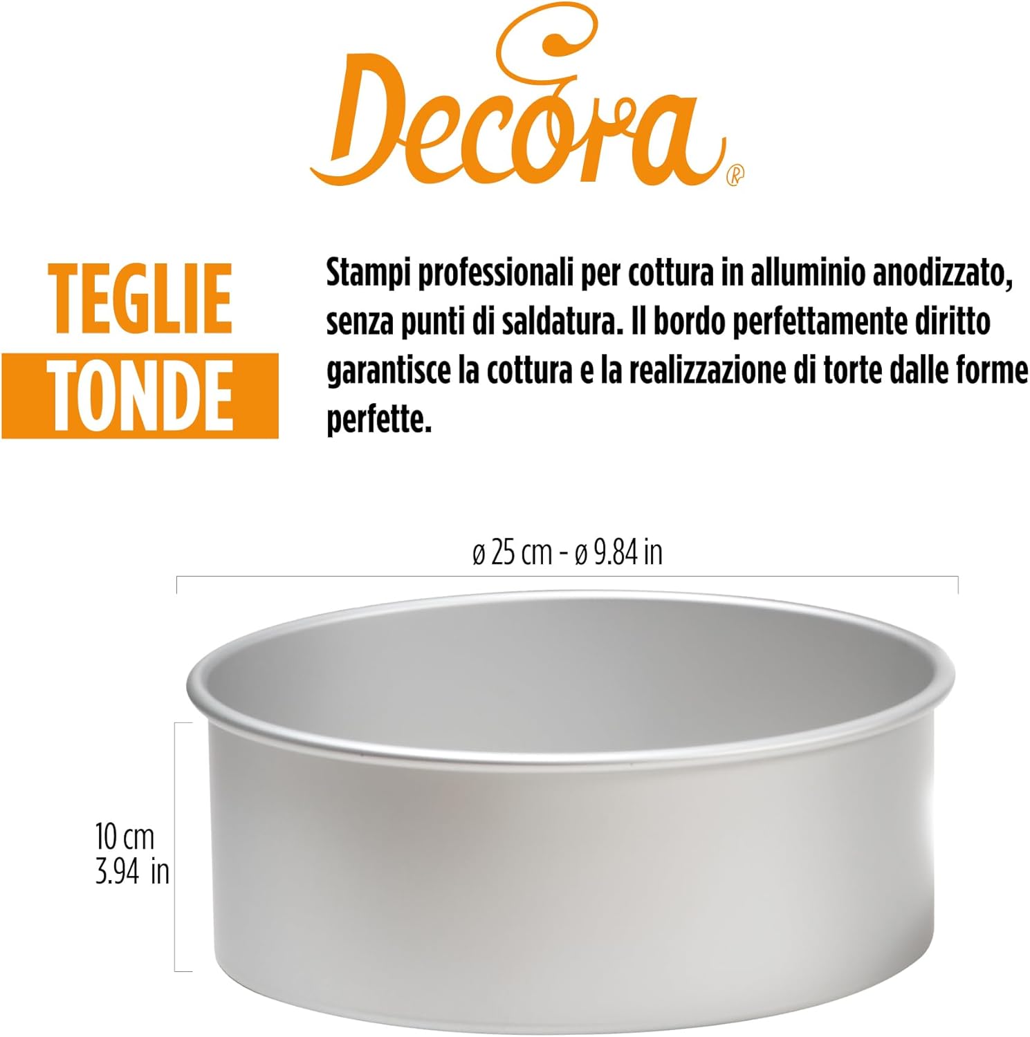 Decora Teglia Professionale Tonda Ø 25 x 10 cm - immagine 2