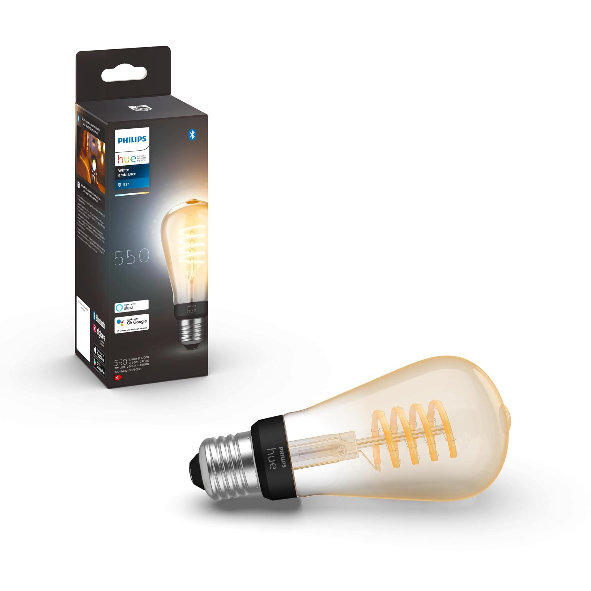 Philips Hue White Ambiance Filament ST64 E27 7W