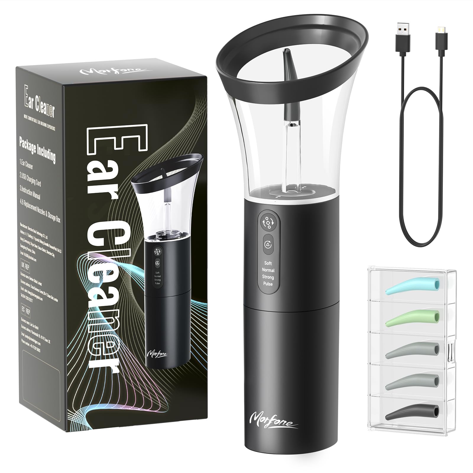 Morfone Rimuovi Cerume IPX6 con 5 Ugelli