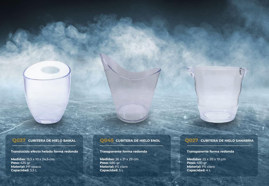 Qpractiko Secchio Ghiaccio Trasparente 12L - immagine 6