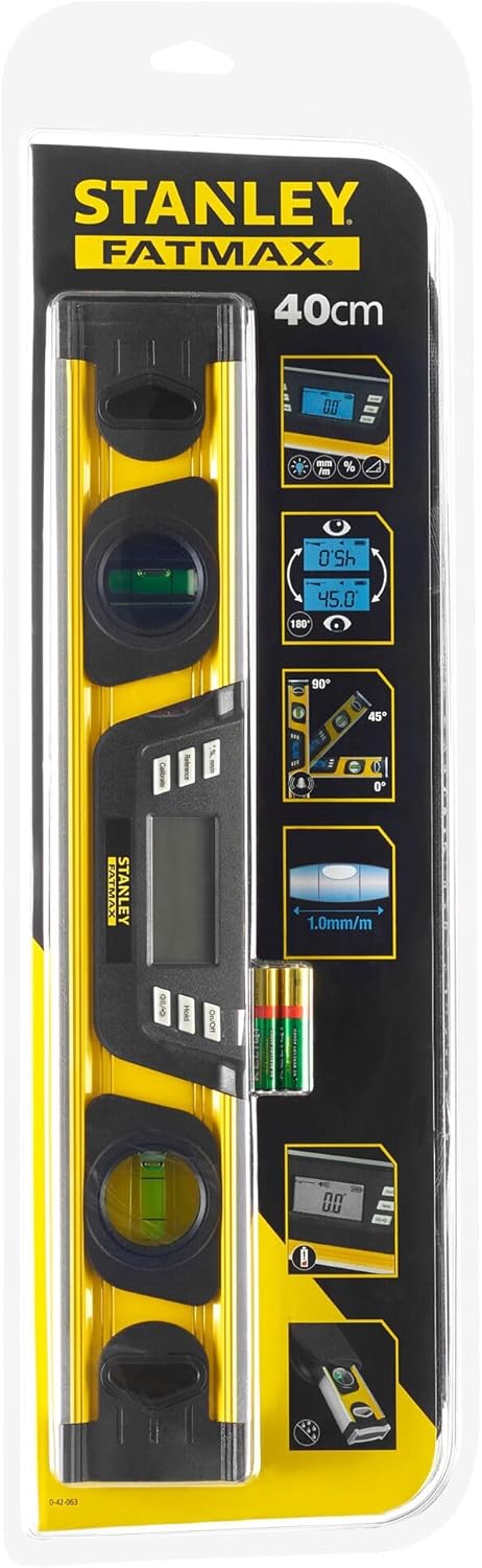 Stanley Fatmax 0-42-063 Livella Digitale Fatmax, 40 Cm, Giallo, Argento - immagine 5