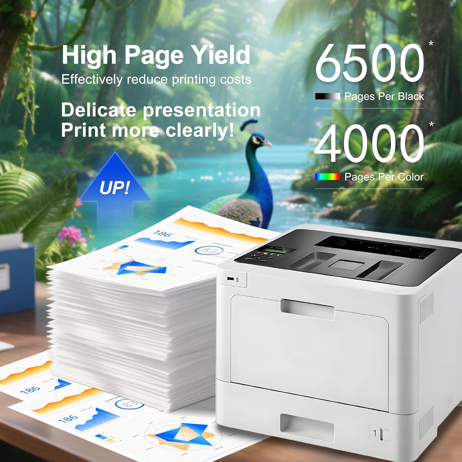 Toner Compatibile TN423 TN421 per Brother (5 Pezzi) - immagine 3