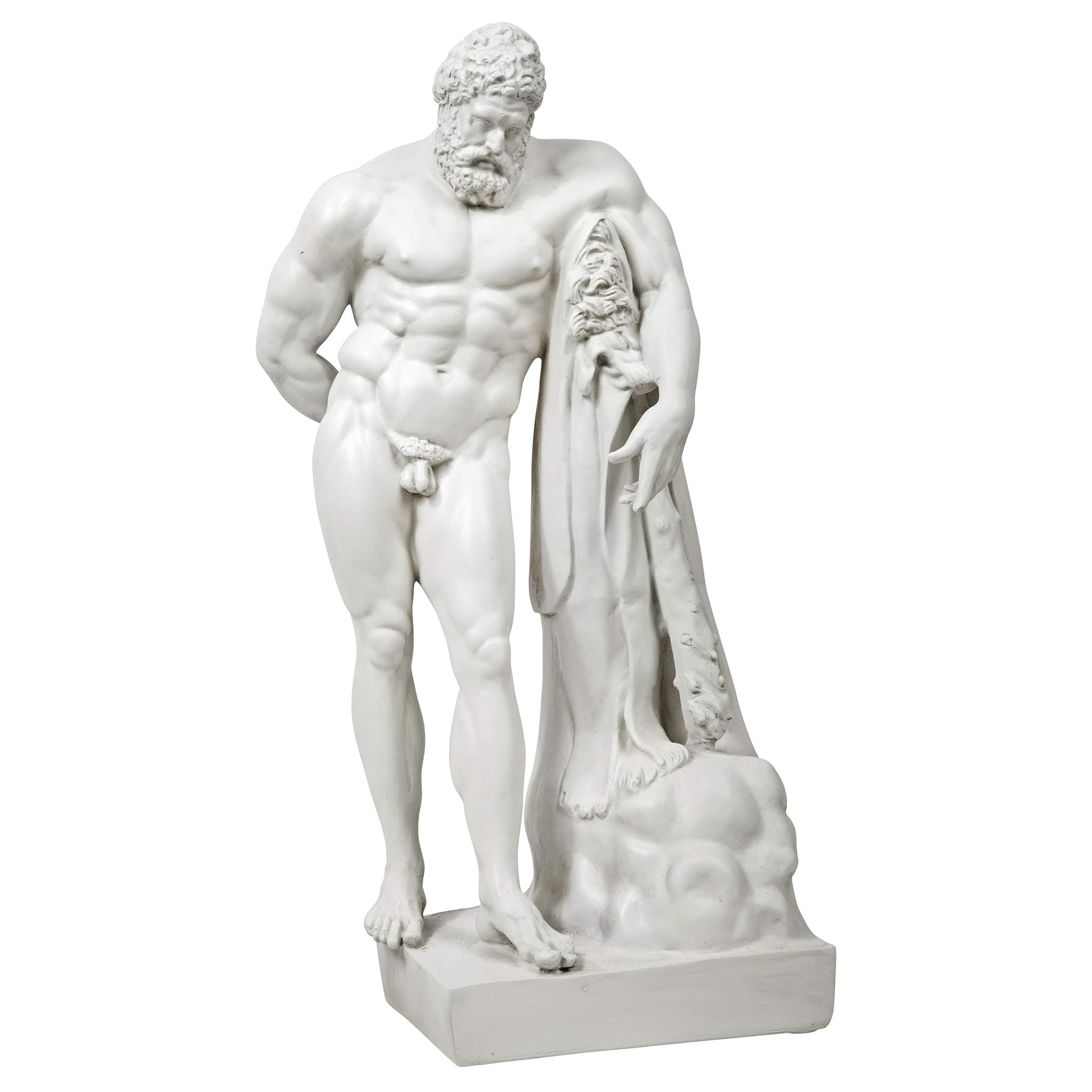 Design Toscano NG32438 Statua Ercole Farnese, off Bianco