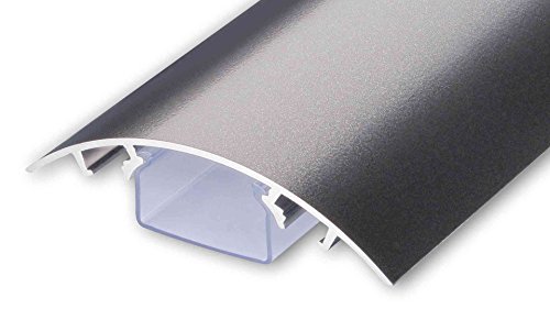 Alunovo Canalina per Cavi in Alluminio, Antracite 140cm