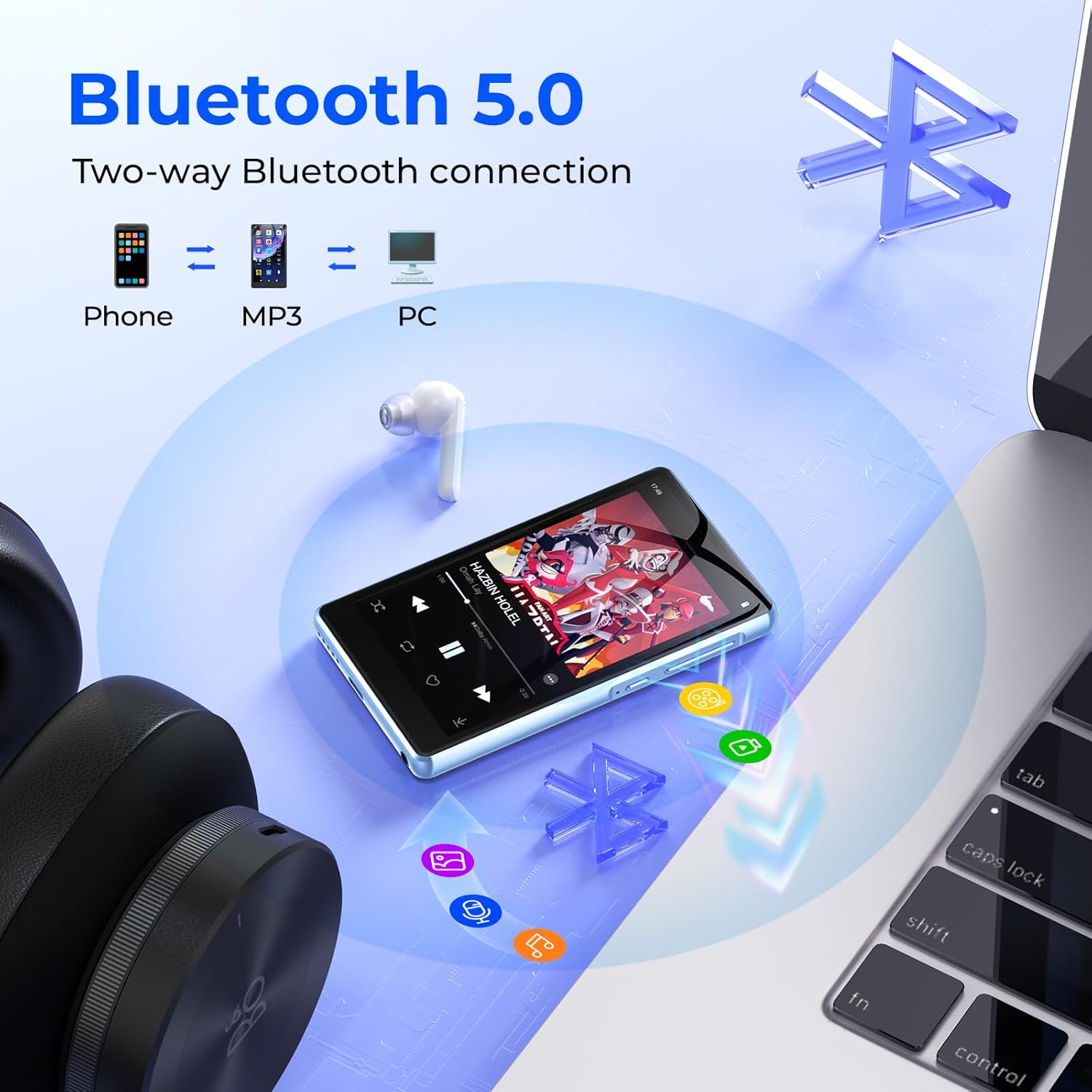 Lettore MP3 160GB con Spotify e WiFi, Android 13 - immagine 6