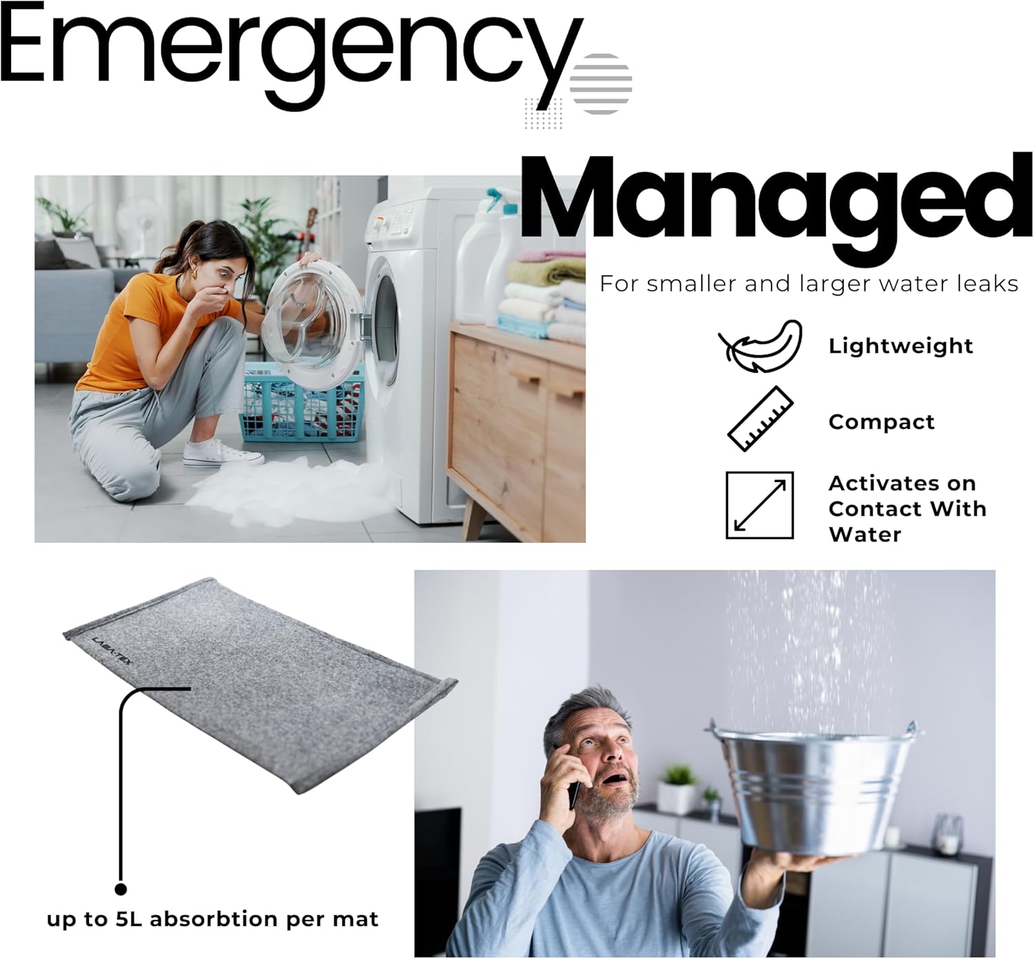 LABA-TEX Barriere Antiallagamento Mobili 6 Pezzi - immagine 3