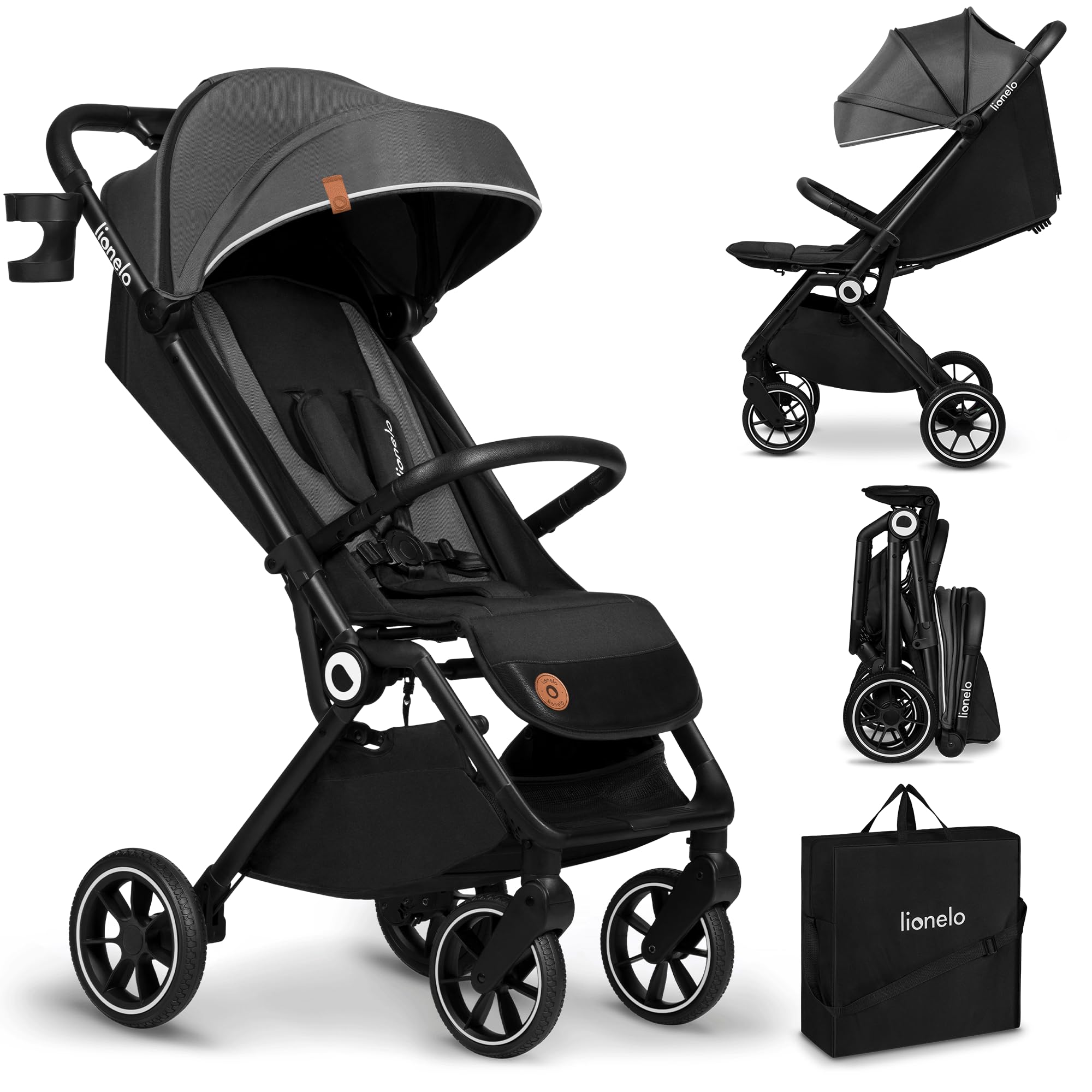 Lionelo Cloe - Passeggino Leggero Pieghevole, Grigio