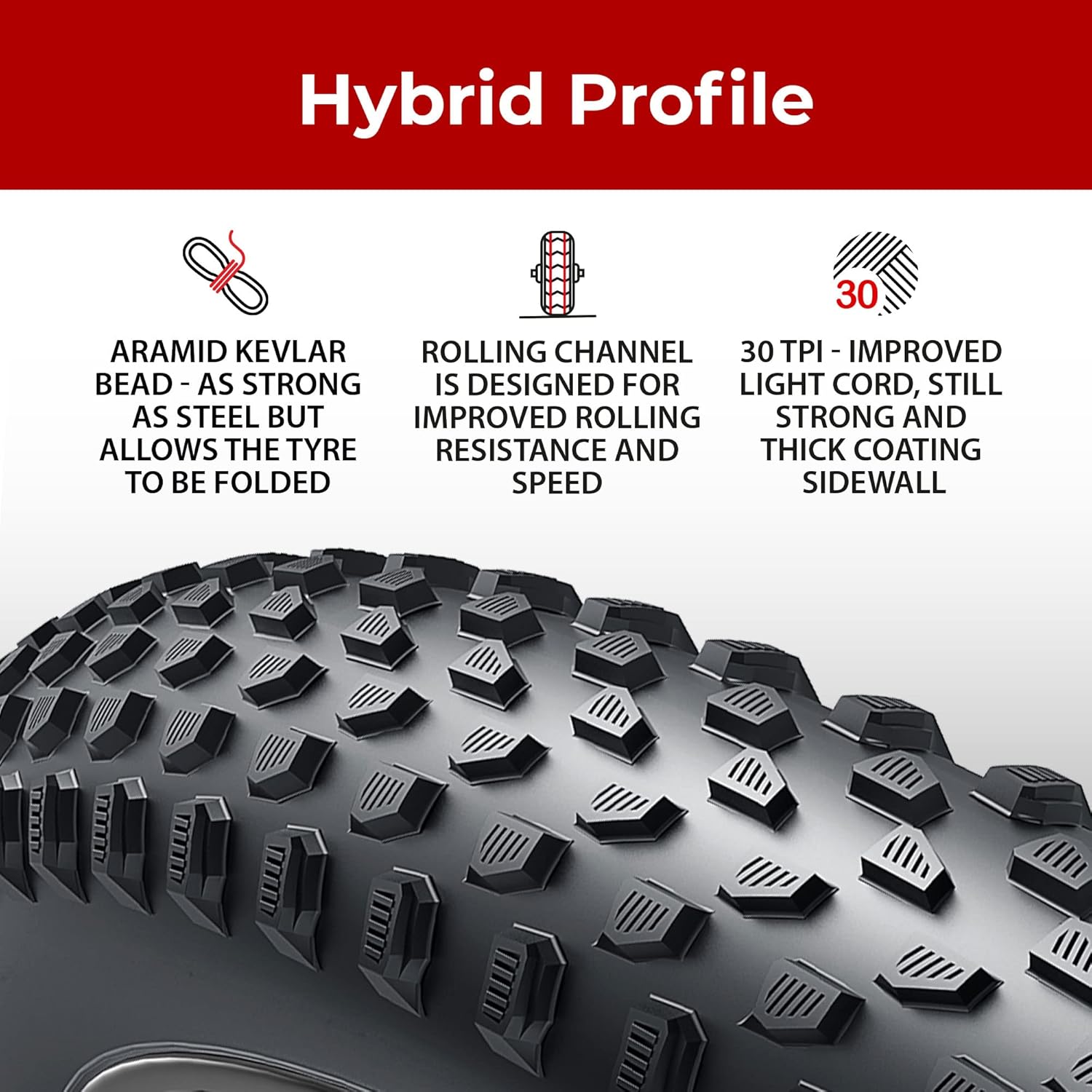 Fincci Copertoni MTB 29 x 2.1 Pieghevoli (Set) - immagine 4