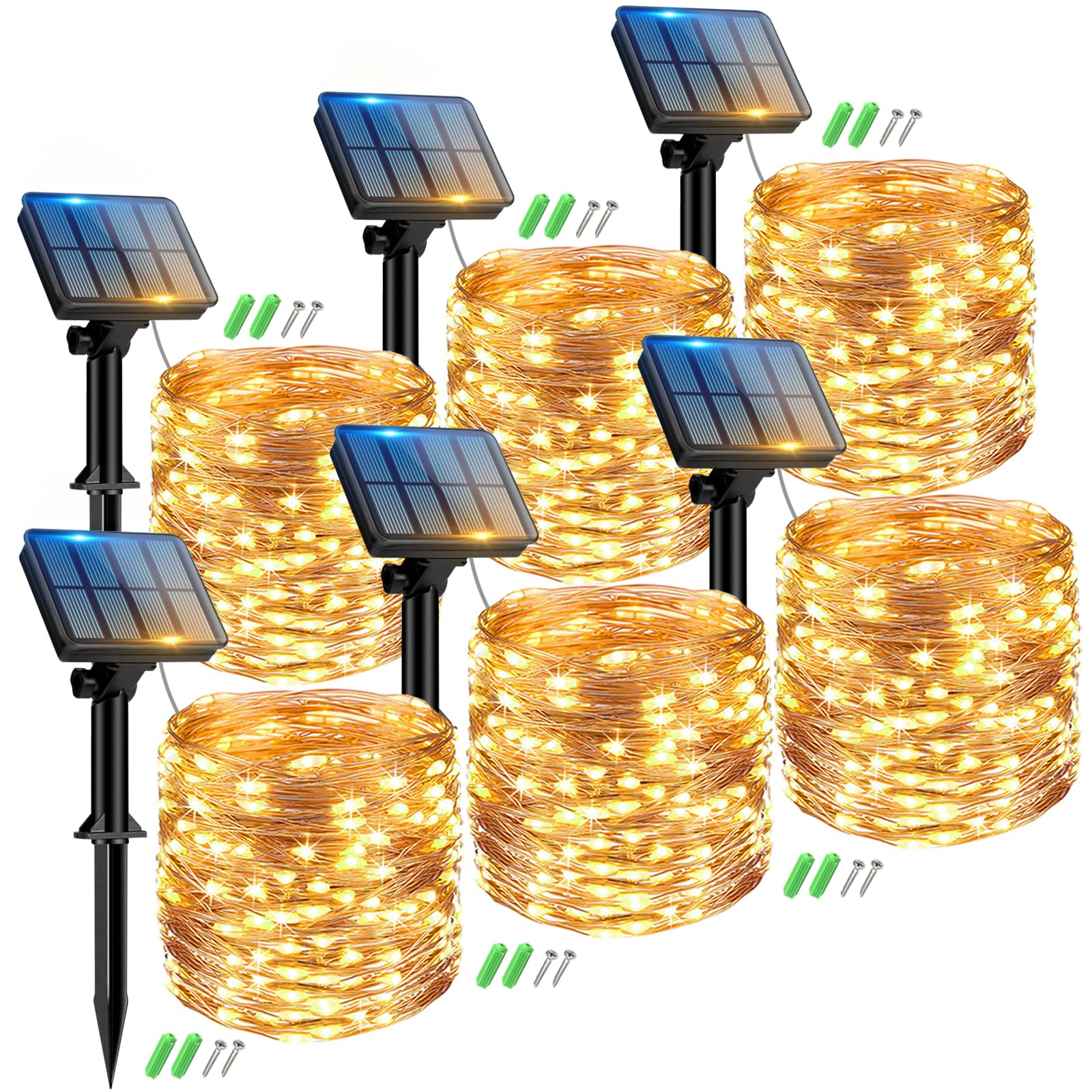 Peasur Catena Luminosa Esterno Solare 6x12M 120LED