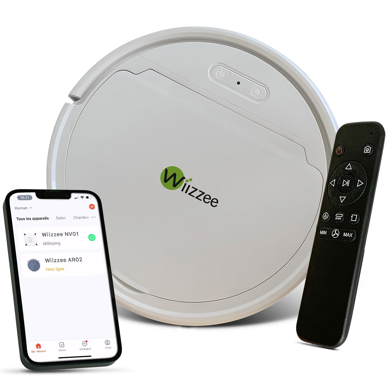 Aspirapolvere Robot AR02 Sottile con WiFi Tuya