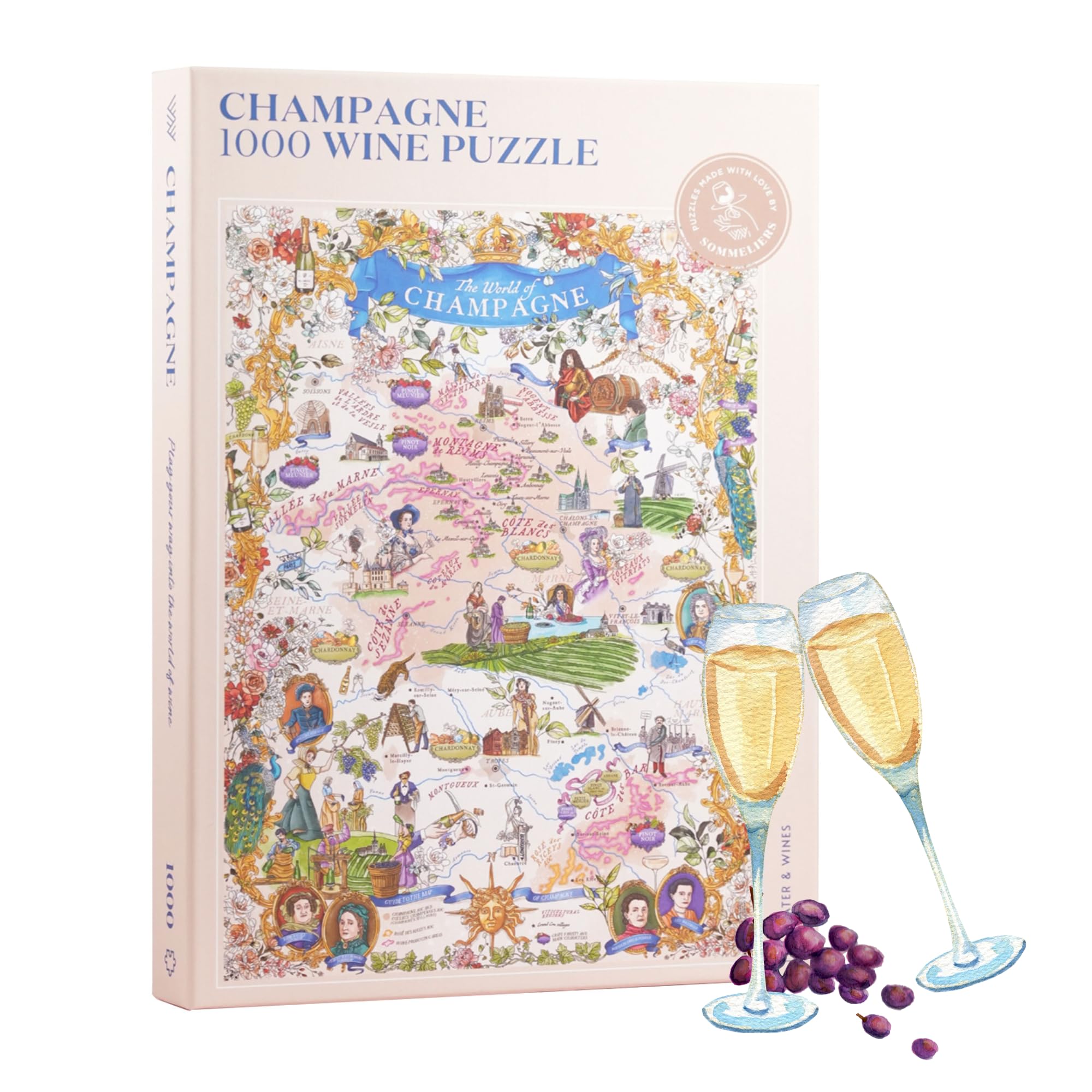 Puzzle 1000 Pezzi del Vino Champagne - Educativo