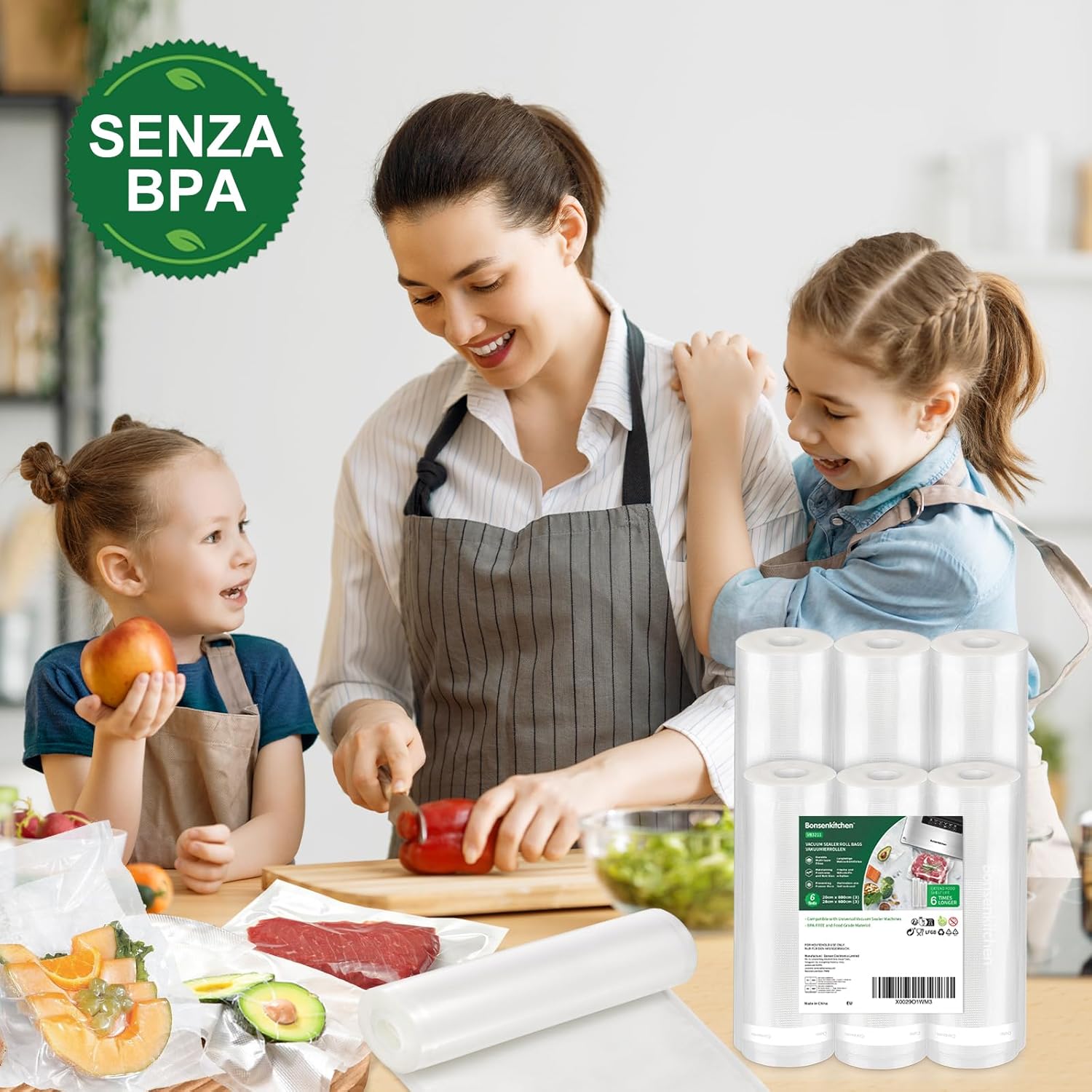 Bonsenkitchen Sacchetti Sottovuoto per Alimenti - immagine 2