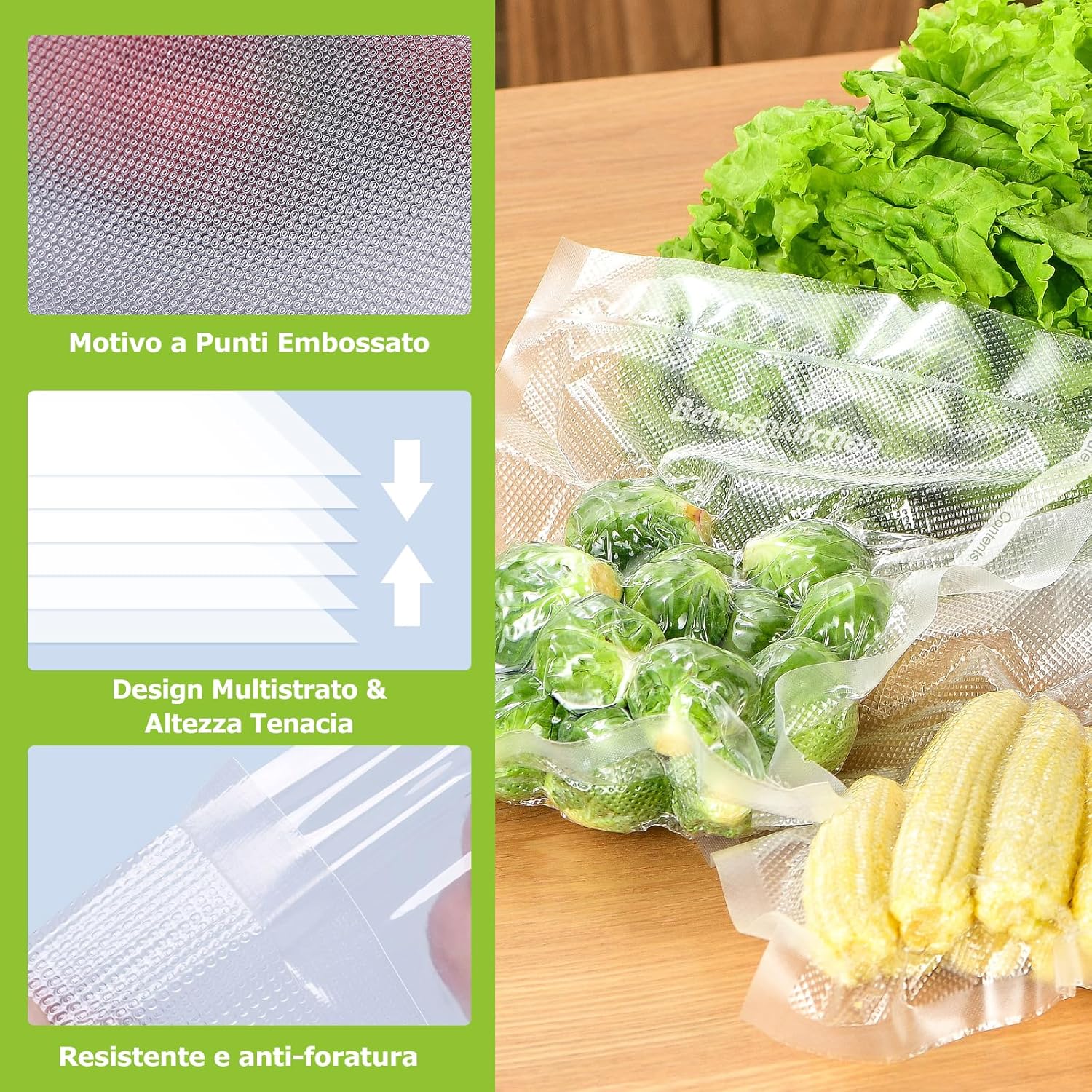 Bonsenkitchen Sacchetti Sottovuoto per Alimenti - immagine 5