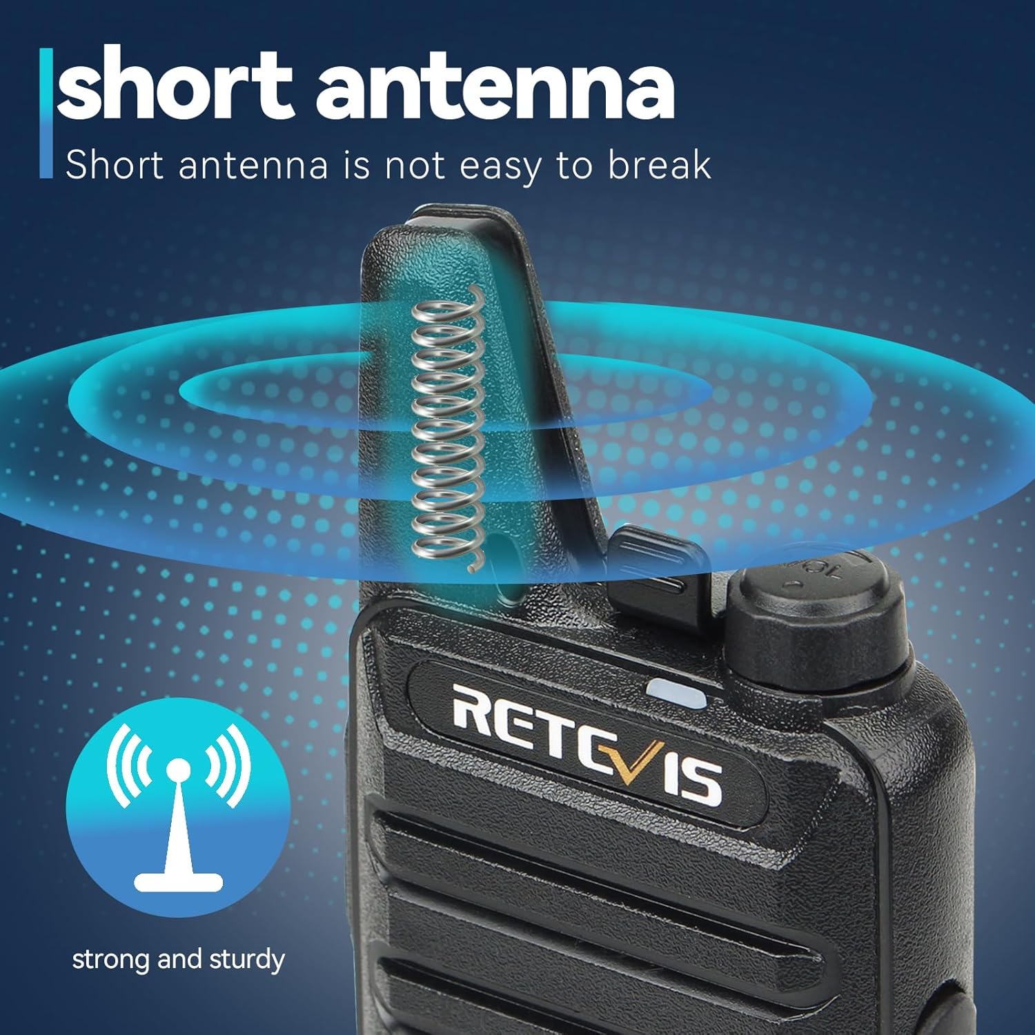 Retevis RT622 Walkie-Talkie Professionali PMR446 (6 pezzi), Nero - immagine 6